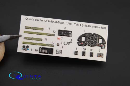 Quinta Studio 1/48 Yak-1 (mid) Interior Detail Set