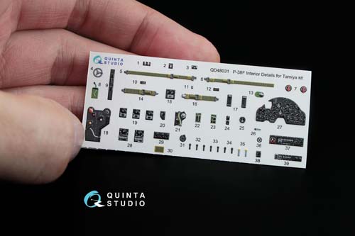 Quinta Studio 1/48 P-38F Lightning Interior Detail Set