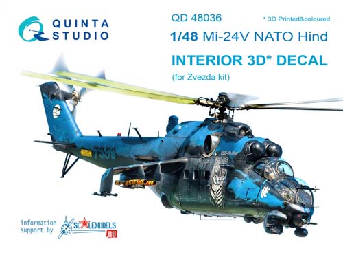 Quinta Studio 1/48 Mi-24V NATO Hind Interior Detail Set