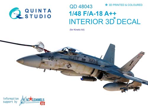 Quinta Studio 1/48 F/A-18A++ Hornet Interior Detail Set