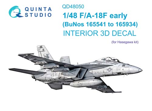Quinta Studio 1/48 F/A-18F (early) Interior Detail Set