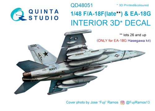 Quinta Studio 1/48 F/A-18F EA-18G Interior Detail Set