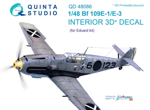 Quinta Studio 1/48 Bf 109E-1/E-3 Interior Detail Set