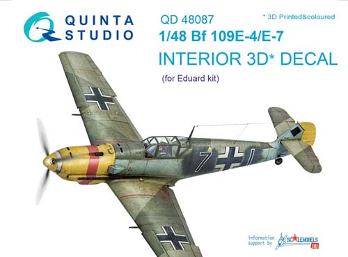 Quinta Studio 1/48 Bf 109E-4/E-7 Interior Detail Set