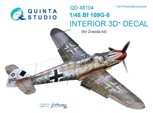 Quinta Studio 1/48 Bf 109G-6 (ZVE) Interior Detail Set