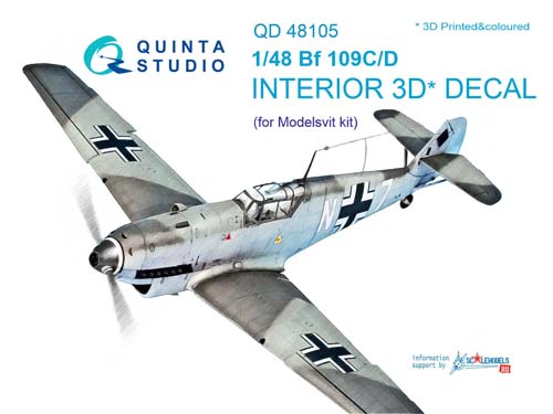 Quinta Studio 1/48 Bf 109C/D Interior Detail Set