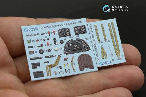 Quinta Studio 1/48 Spitfire Mk.VIII Interior Detail Set