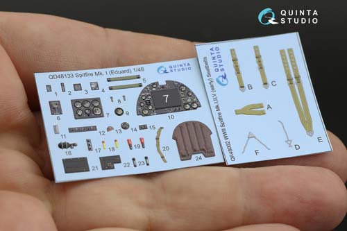 Quinta Studio 1/48 Spitfire Mk.I Interior Detail Set