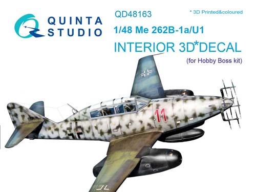 Quinta Studio 1/48 Me 262B-1a/U1 Interior Detail Set