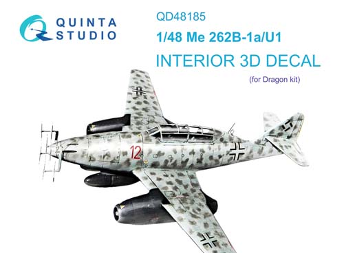 Quinta Studio 1/48 Me 262B-1a/U1 Interior Detail Set