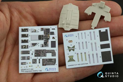 Quinta Studio 1/48 F-15C PAD-upgraded Interior Detail Set