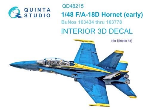 Quinta Studio 1/48 F/A-18D early Interior Detail Set
