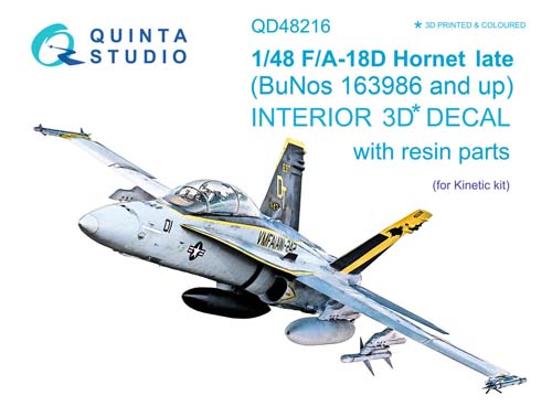 Quinta Studio 1/48 F/A-18D (late) Interior Detail Set