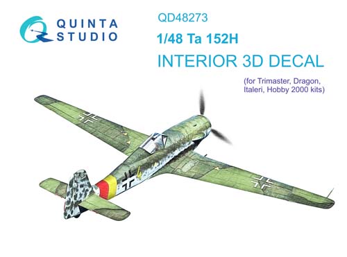 Quinta Studio 1/48 Ta 152H Interior Detail Set