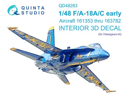 Quinta Studio 1/48 F/A-18A/C early Interior Detail Set