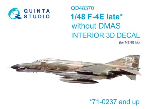 Quinta Studio 1/48 F-4E w/o DMAS Interior Detail Set