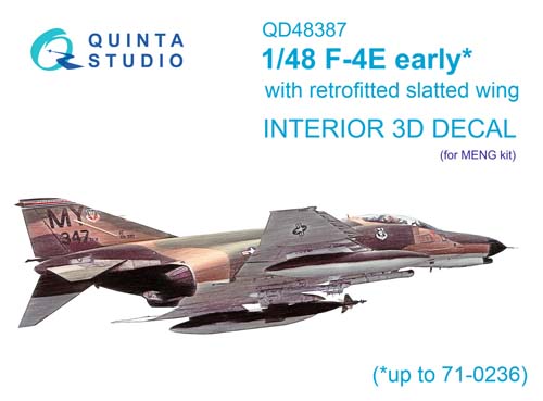 Quinta Studio 1/48 F-4E mid Interior Detail Set