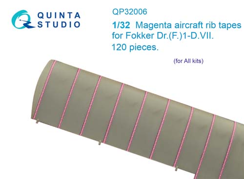 Quinta Studio 1/32 Fokker Dr.I-D.VII Magenta Rib Tape