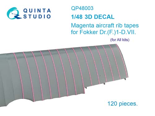 Quinta Studio 1/48 Fokker Dr.I/F.I Magenta Rib Tape